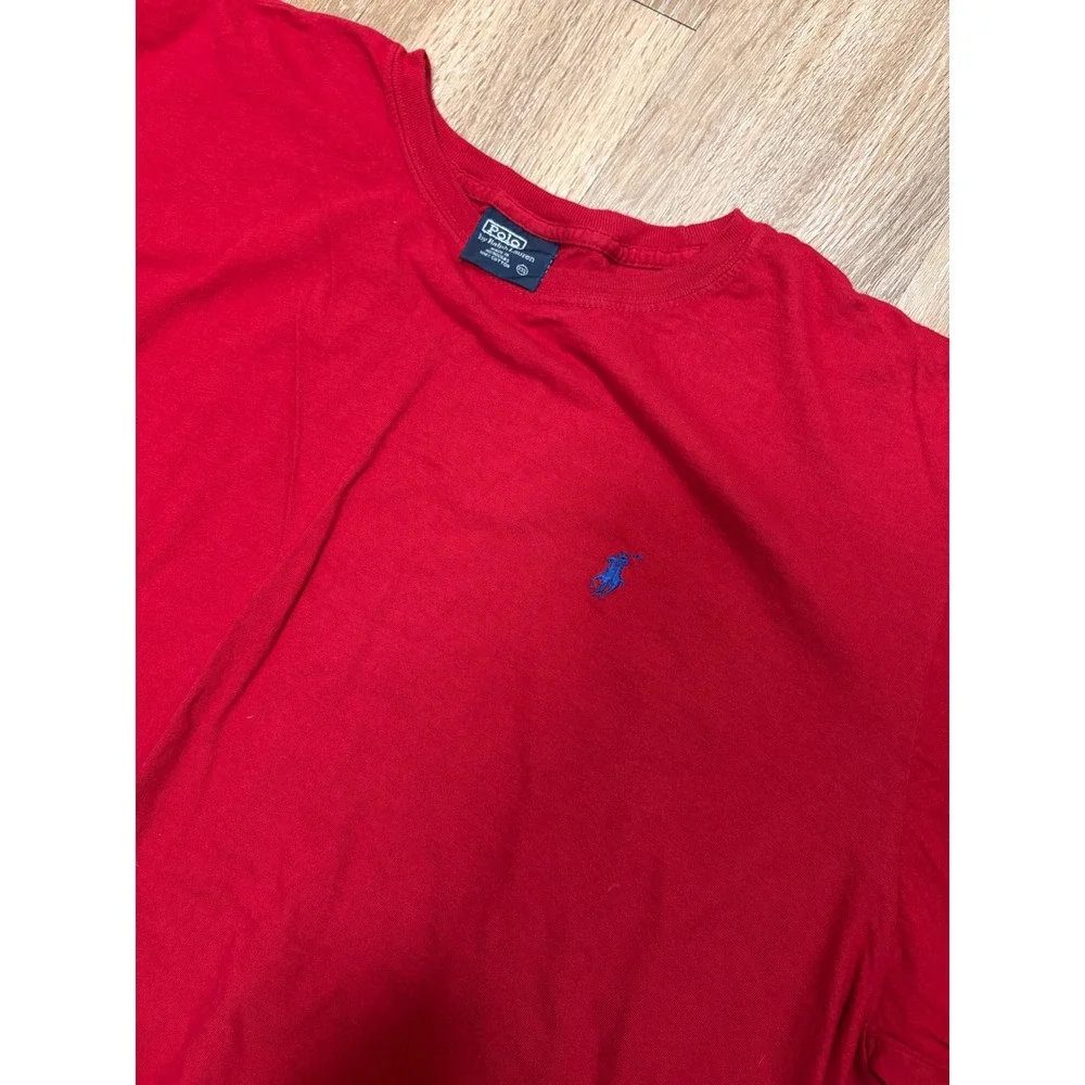 Polo Ralph Lauren Mens Red Short Sleeve Pony Logo T-Shirt XXL 100% Cotton